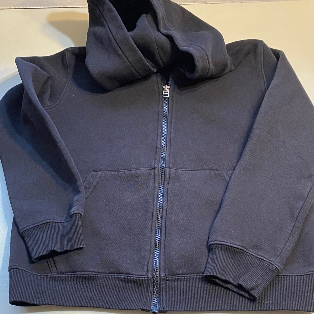 Kids Black Zip-Up Hoodie Sweatshirt